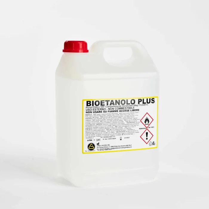 BIOETANOLO - 100° PLUS - Scatola composta da 5 taniche da 5L - immagine 2