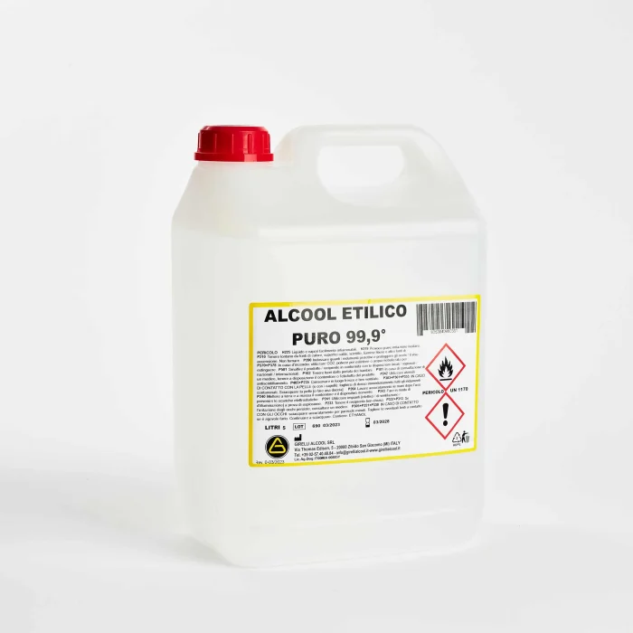 ALCOOL ETILICO PURO  99,9° ASSOLUTO - Scatola composta da 2 taniche da 5L - immagine 2