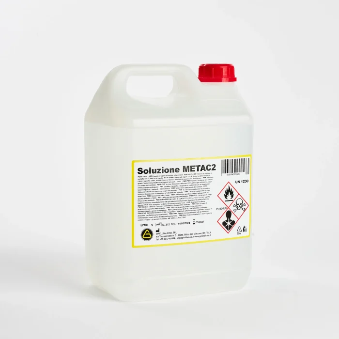 SOLUZIONE METAC2 (ALCOOL METILICO MISCELATO CON ACETONE) - Scatola composta da 5 taniche da 5L - immagine 2