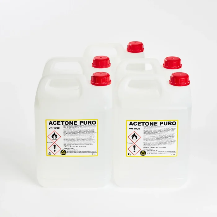 ACETONE PURO - Scatola composta da 5 taniche da 5 litri